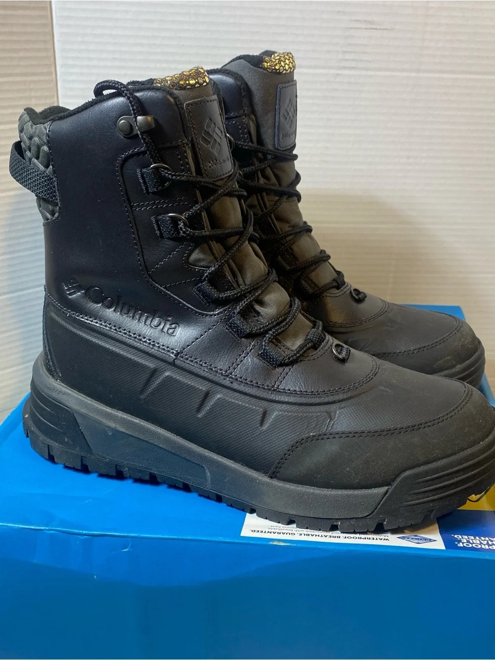 Columbia Bugaboot Celsius Waterproof Winter Snow Boots Men's Size 10 Black